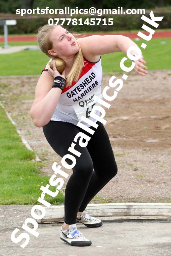 Shot putt, NECAA Open Meeting, Morpeth, Sunday, September 27th. David T. Hewitson/Sports for All Pics